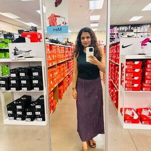 Madewell Black and Purple Maxi Skirt